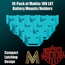 10-Pack Battery Holder Mount Bracket Compact Latching Design Makita 18V LXT
