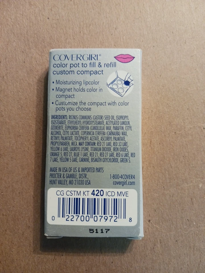 Covergirl Lipcolor #420 Iced Mauve Lip Color Magnetic Pot Cover Girl - Image 2 of 2