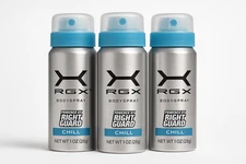 2 Pack RGX Body Spray Right Guard, Chill (Travel Size) 1 oz each (Pack Of 3)