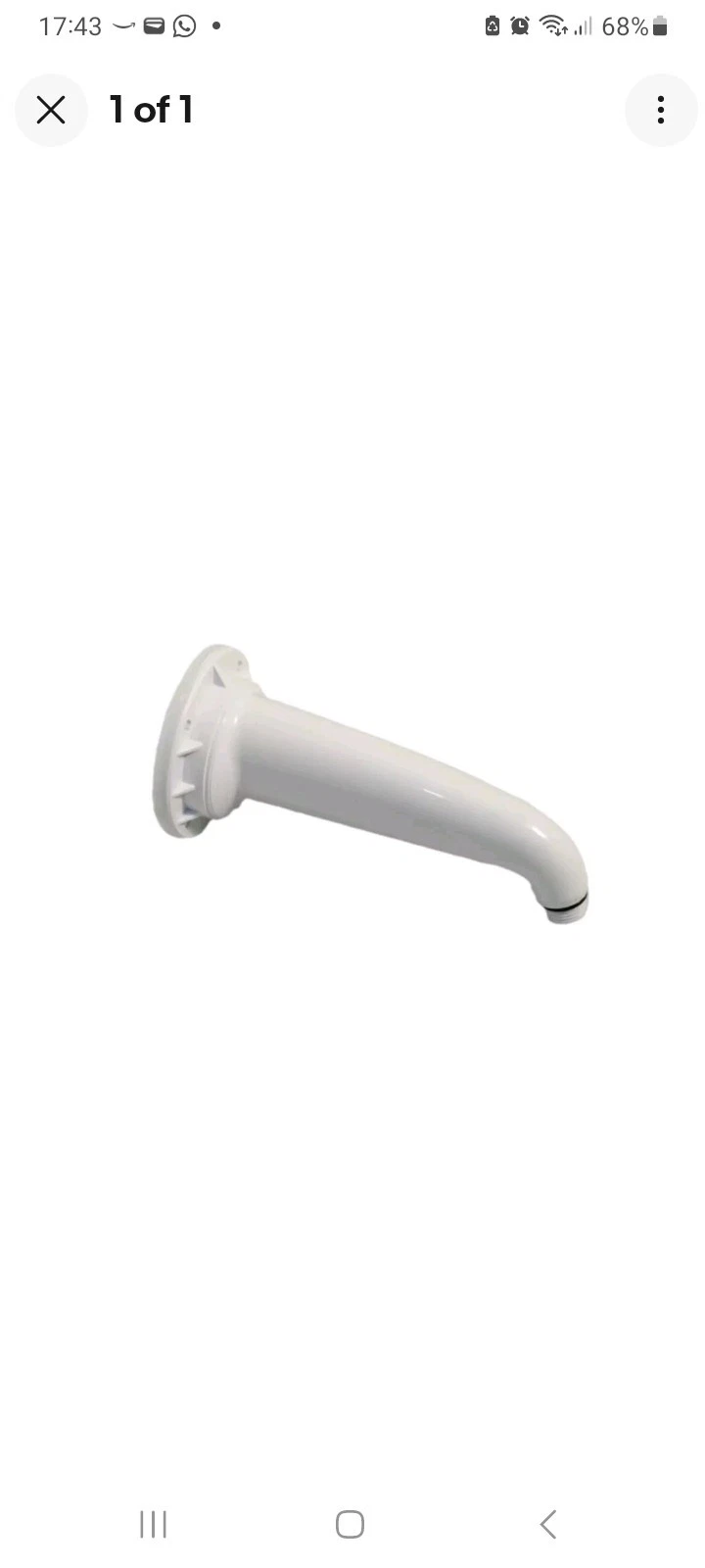 (Aqualisa 164620) Varispray Shower Head Plastic Fixed Arm - White