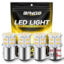 BANGO LED Bulb Amber Turn Signal Light, 2057 2357 7528 BAY15D 1157 Amber Yellow