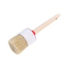 Round Head Cleaning Brush Wood Handle Wheel Cleaning Use - Round Head Design,