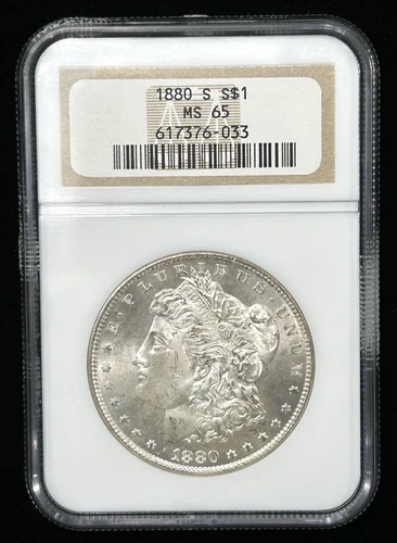 1880-S $1 Morgan Dollar NGC MS65 San Francisco 90% Silver US Coin