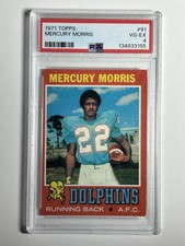 1971 Topps ~ MERCURY MORRIS ~ Rookie Card #91 (RC) ~ Dolphins ~ PSA 4. rookie card picture