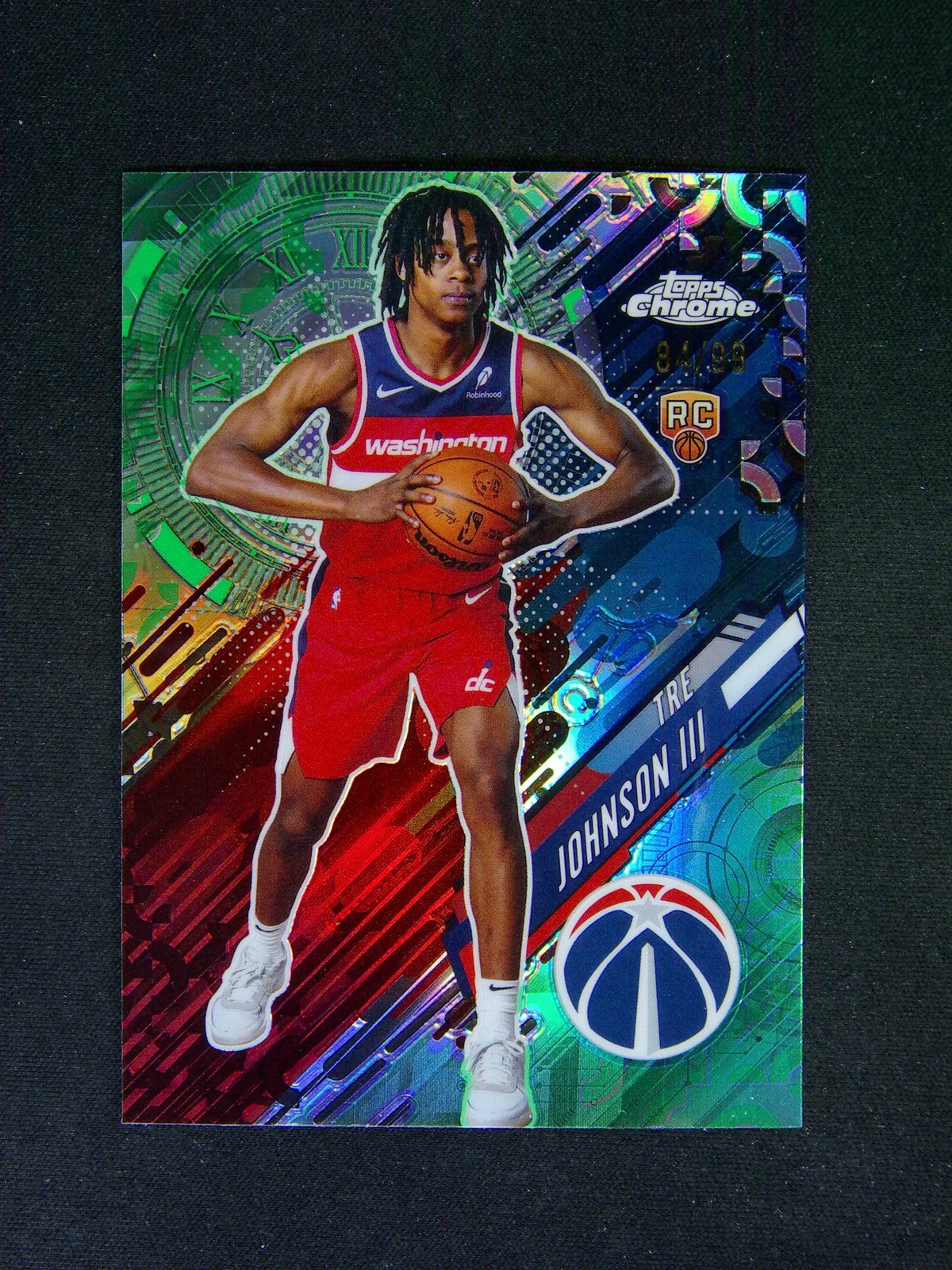 2025-26 Topps Chrome Tre Johnson III RC Go Time Green /99