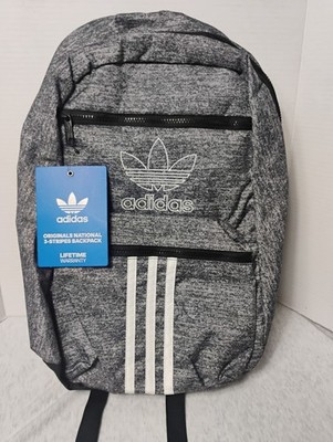 adidas Originals National 3-Stripes Backpack - Medium Gray