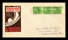US COVER CENTURY OF PROGRESS CHICAGO WORLDS FAIR FDC SCOTT 728