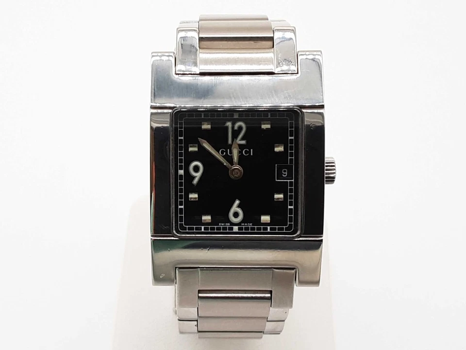 Gucci 7700l 28mm Black Dial Stainless Steel Quartz Watch Do0525wxzde