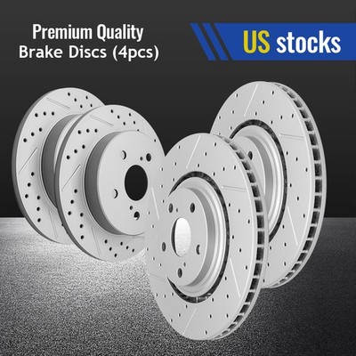Front Rear Drilled Brake Disc Rotors for Lexus NX200T Nx300 Nx300H 2015 - 2021