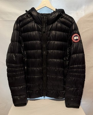 Canada Goose Crofton schwarze gefütterte Jacke mit Kapuze Mantel Herren Größe Medium 2227M