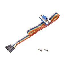 uxcell IDC Rainbow Wire Flat Ribbon Cable DB9 Female to 9P 34Pin 1.0mm Pitch