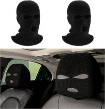2PCS Car Headrest Cover, Personalized Funny Auto Seat Headrest Full Face Mask, S