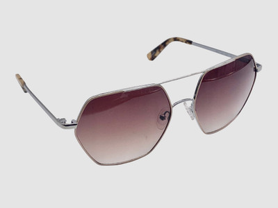 Oscar de la Renta SSC4047 045 Women's Silver Geometric Sunglasses 58/17/140
