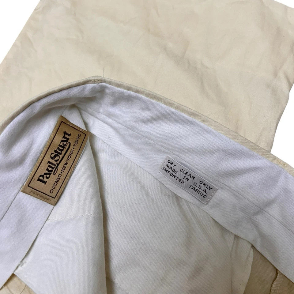 Винтажные светло-желтые брюки Paul Stuart брюки брюки мужские хлопок 33x28 - Изображение 2 из 4