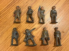 X8 Manoil Barclay  Die Cast Metal Toy Military Soldier Painted Antique Grenade