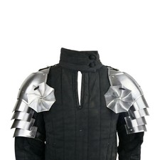 Knight Medieval Steel Larp Warrior Gothic Pair Of Pauldrons Armor Shoulder