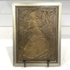 Vtg Bronze Plaque Portrait of Simonetta Vespucci After Piero di Cosimo