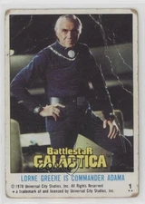 1978 Topps Battlestar Galactica Lorne Greene is Commander Adama #1 3c7
