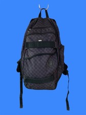 Vans Vintage Black/Gray Checkered Skater Backpack With W/Red Interior Rare find