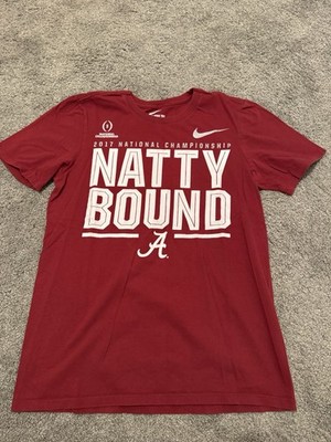 Mens Nike Alabama Crimson Tide T-shirt Small Natty Bound 2017 Nat Champion