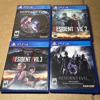 Lot of 4 - Resident Evil 2,3,6, Revelation - Sony PlayStation 4 - Tested & Works