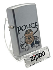 Genuine Brand New 2005 ZIPPO Lighter Awesome Rare POLICE DESIGN 21 Years Old