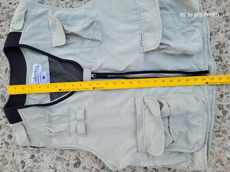 Columbia Sportswear Company Unisex XL Fly Fishing Vest Cargo Pockets Fish Hunt - Image 3 of 4