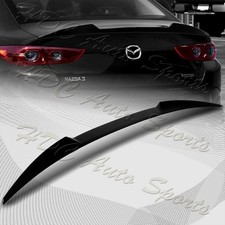For 2019-2023 Mazda 3 Sedan W-power Pearl Black V-style Trunk Lid Spoiler Wing For 2019-2023 Mazda 3 Sedan W-power Pearl Black V-style Trunk Lid Spoiler Wing