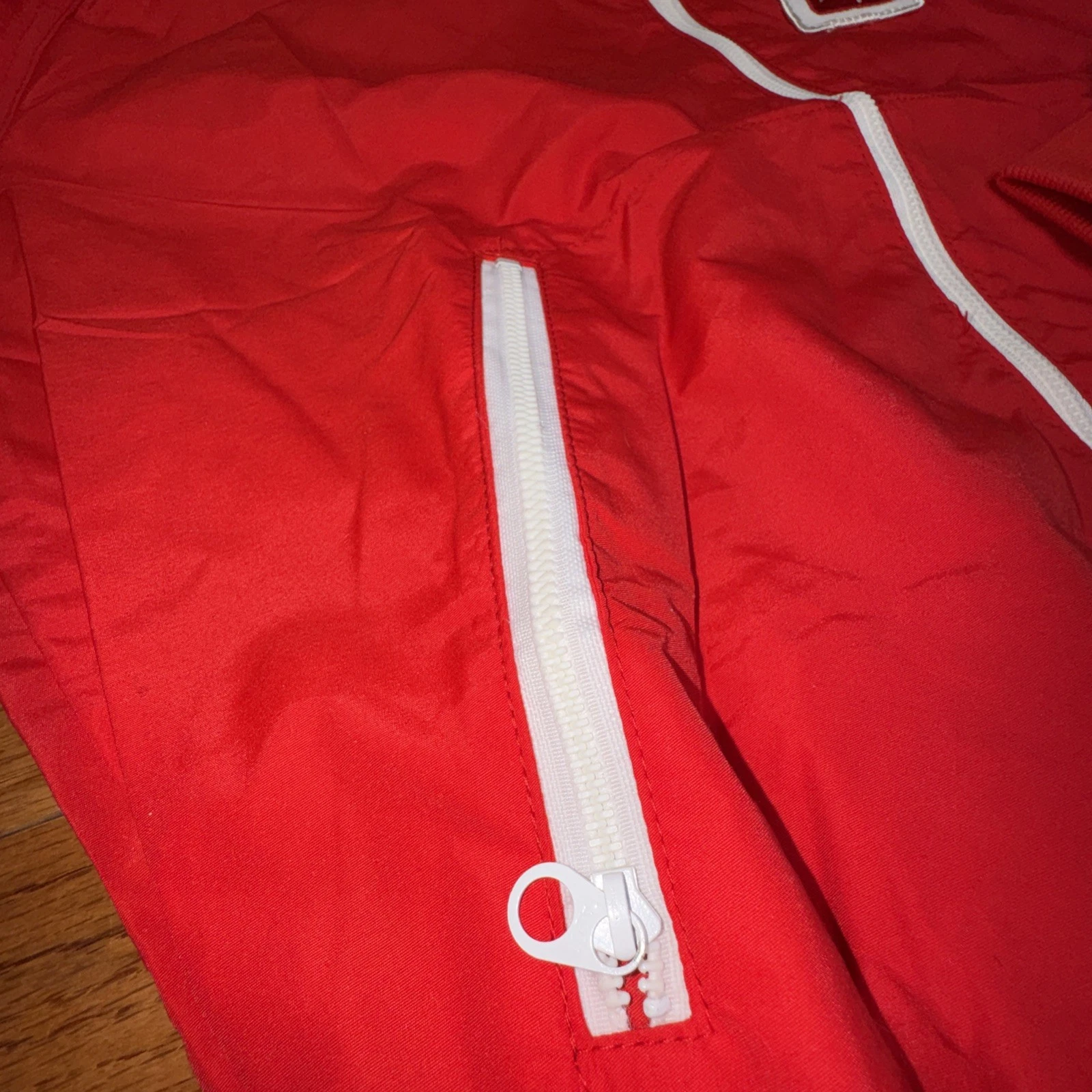 Vintage 60s Levis Hooded National Sports Festival Jacket Light Windbreaker M Red - product detail image 11