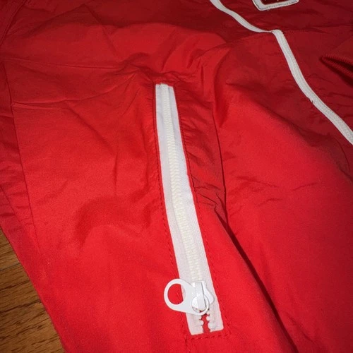 Vintage 60s Levis Hooded National Sports Festival Jacket Light Windbreaker M Red image 11