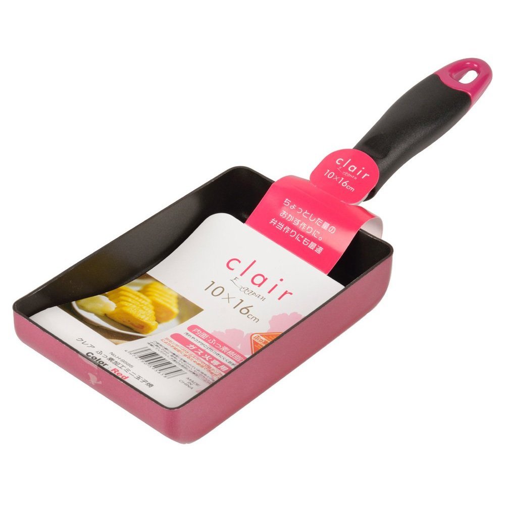 Japanese Tamagoyaki Frying Pan Baked Egg Omlet Skillet Red H-9585
