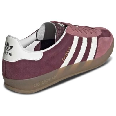 adidas Originals Gazelle Indoor Maroon White IF9647 Mens Size 10