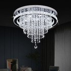 Kristall Kronleuchter LED Deckenleuchte Wohnzimmer Schlafzimmer Kaltweiß 50CM DE