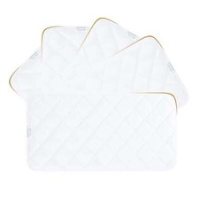 5 Pack 13'' X 27'',Quilted Thicker Waterproof Changing Pad Liners,White
