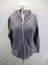 LUCY Size L Womens Full Zip Stand Collar Pocket Fleece Lined Athletic Jacket 591