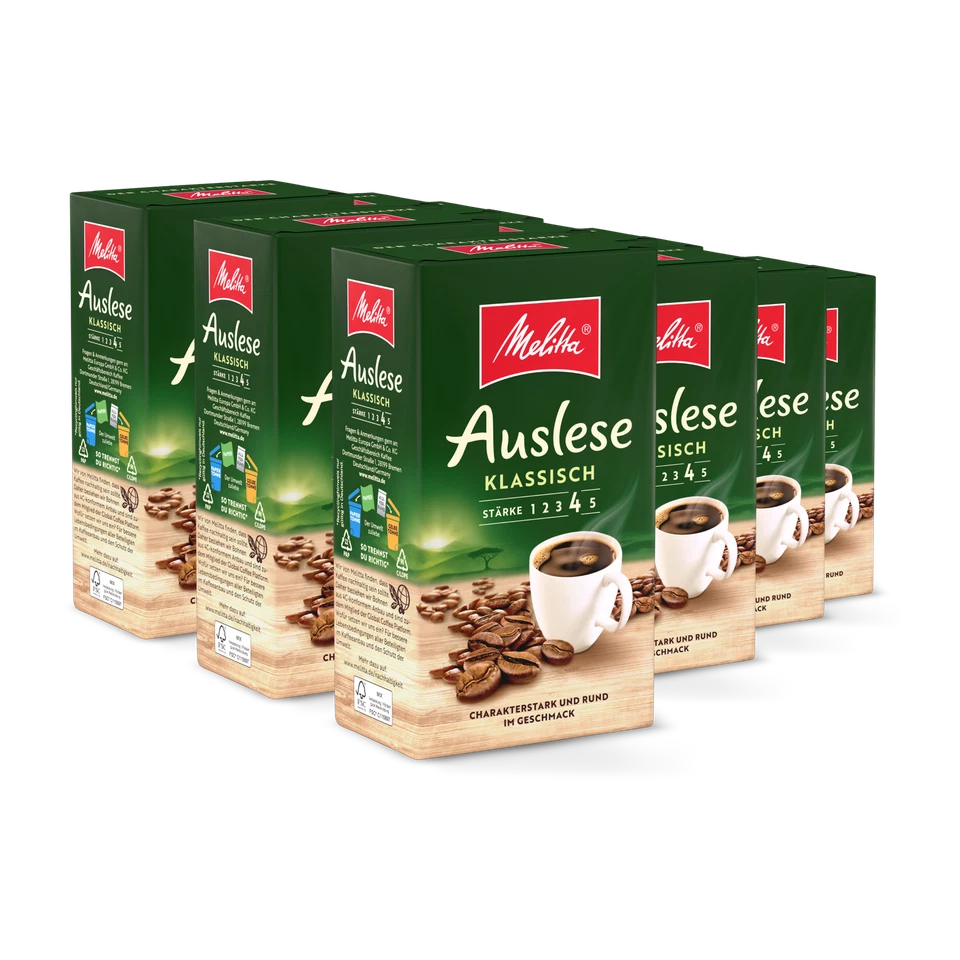 Melitta Auslese gemahlener Filter-Kaffee, für Filterkaffeemaschinen, im Set - Bild 2 von 4