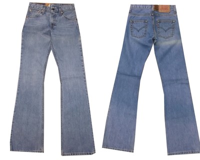 levis 516 jeans da donna a zampa elefante vita alta pantaloni w 26 40  scampanato | eBay