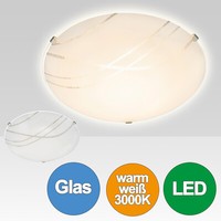 Led Deckenlampe Deckenleuchte KüChe Lampe Leuchte Flur Bad Glas Rund 25Cm 230V
