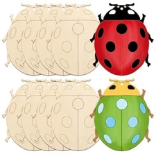 Large Size 7" Wooden Spring Ornaments to Paint Wooden DIY Blank Insects