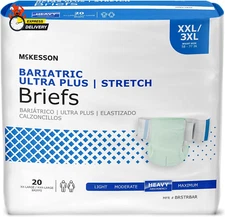 Bariatric Ultra plus Stretch Briefs, Incontinence, Adult Unisex, Heavy Absorbenc