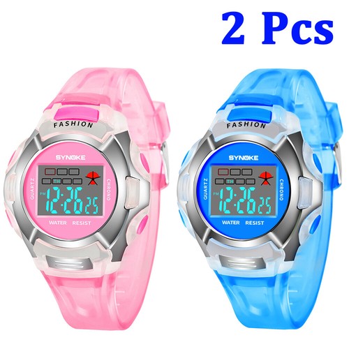 Waterproof Kids Digital Electronic LED Watches Wrist Sport Silicone Watch Gift - Picture 22 of 26