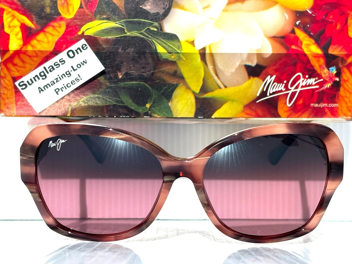 NEW Maui Jim ? Tortoise Frame Plumeria Polorized Rose ?Sunglasses $329 Maui Jim Melika 760 Pink Tort w/ Rose Gold Temples and Maui  main image 2
