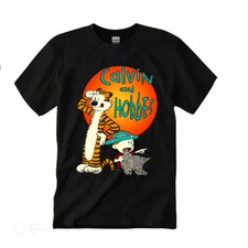 Calvin And Hobbes Unisex T-Shirt, Vintage 90  S Cotton Men, Women Crewneck
