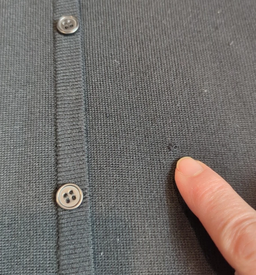 Cárdigan suéter East 5th para mujer talla 1X XL estampado animal en capas negro con botones Foto 4 de 4