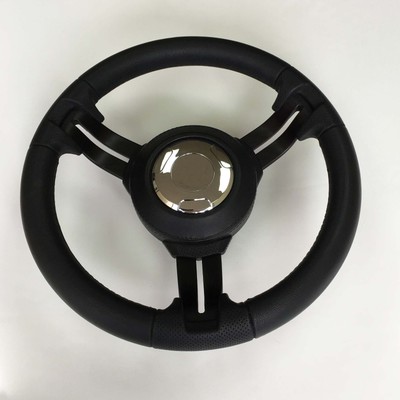SS Spoke Self Leveling Center New OEM Gussi Boat Steering Wheel M301 Wood Rim