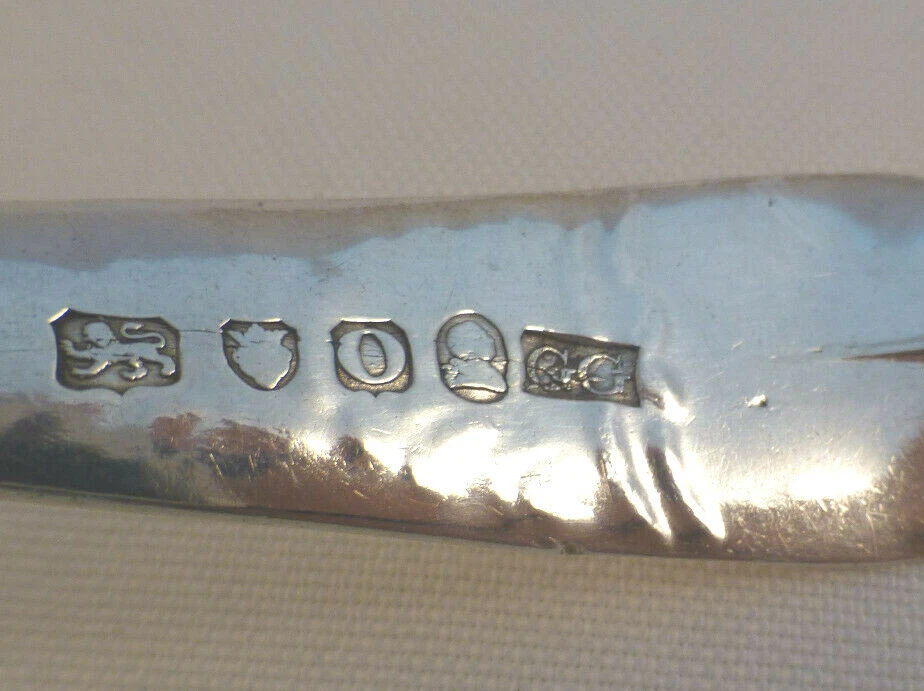 Cuchara para servir decorada georgiana 1809 Londres, Inglaterra esterlina 8 5/8" Foto 4 de 4