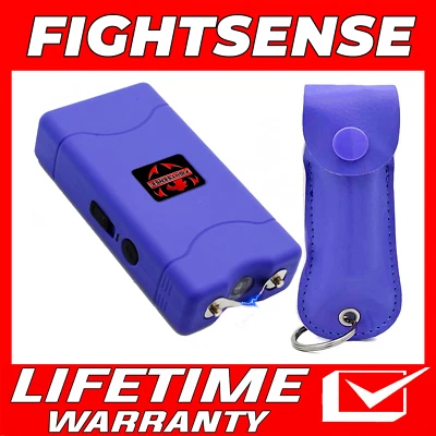 FIGHTSENSE Mini Stun Gun and Pepper Spray for Self Defense-Extremely Powerful Purple