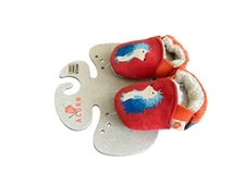 Acorn Baby Tots Hedgehog Baby Slippers Green Fur lined NEW 6-12 Months