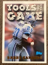 BARRY SANDERS 1994 TOPPS TOOLS OF THE GAME, #542