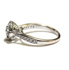14k white gold .52ct round diamond fancy halo engagement ring 4.2g estate  7.5 — photo 4
